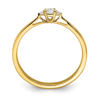 14K Round Diamond - Engagement Ring