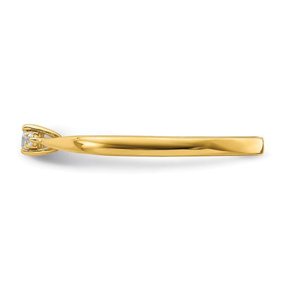 14K Round Diamond - Engagement Ring