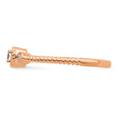 14K Rose Gold Roped Band - Engagement Ring