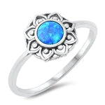 sterling silver lab opal ring