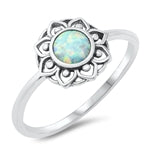 sterling silver lab opal ring
