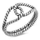sterling silver braided knot ring