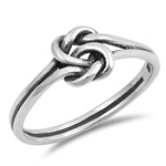 sterling silver double love knot  knot ring