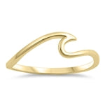 sterling silver wave ring gold plated
