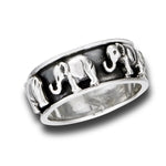 sterling silver elephant ring