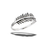 sterling silver classic feather ring