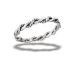 sterling silver interwoven twist ring