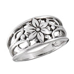 sterling silver flower ring