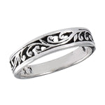 sterling silver thin vine ring