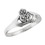 sterling silver claddah ring with marcasite