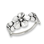 sterling silver triple flower ring