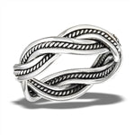 sterling silver bali style double twist ring