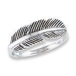 sterling silver feather ring