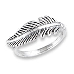 sterling silver feather ring