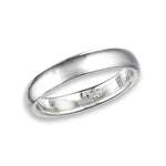 sterling silver 5mm classic high polish wedding band