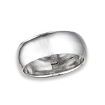 sterling silver 8mm classic high polish wedding band
