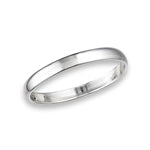 sterling silver 2.5mm classic high polish wedding band