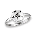 sterling silver sand dollar ring