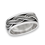sterling silver interwoven spinning ring