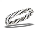 sterling silver  bali style heavy triple twist ring