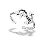 sterling silver anchor toe ring