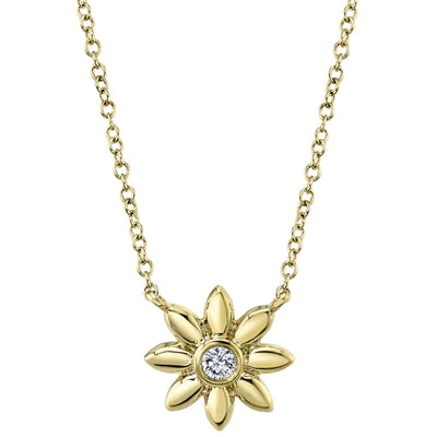 Diamond Flower Necklace