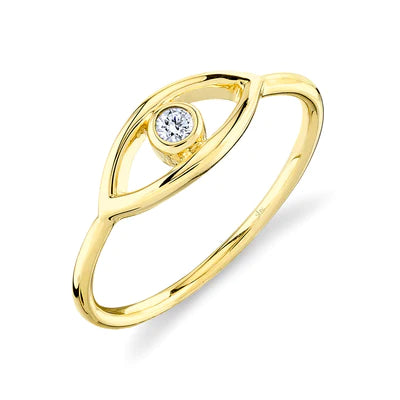 Diamond Bezel Eye Ring