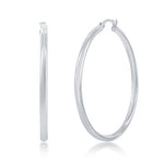 sterling silver 3/50mm high polish hoop earrings