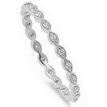cz eternity band sterling silver ring