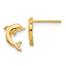 14K Dolphin Post Earrings