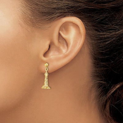 14K Cape Hatteras Lighthouse Earrings