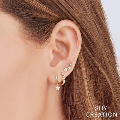 Diamond Star Stud Earrings