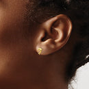 14K Small Dolphin Post Earrings