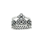 sterling silver stackable cz band ring
