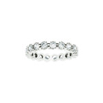 sterling silver eternity cz band ring