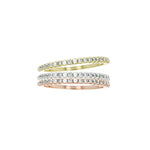 sterling silver stackable cz band ring