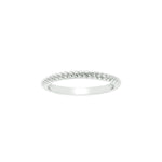 sterling silver cable ring band