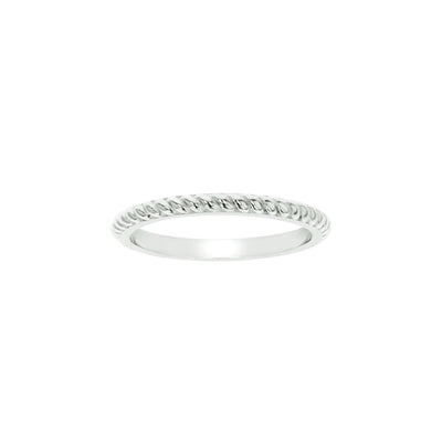 sterling silver cable ring band