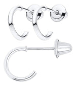 STERLING 3/4 HOOP EARRING