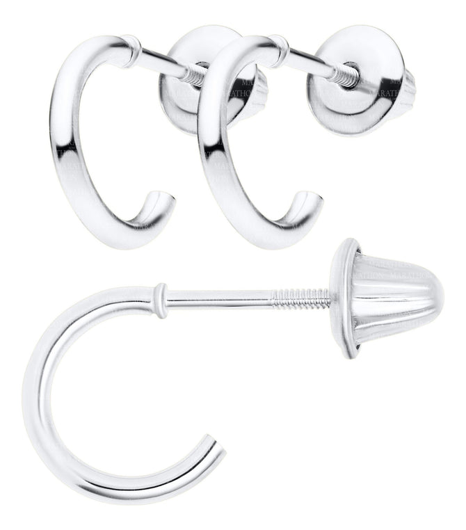 STERLING 3/4 HOOP EARRING
