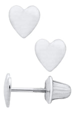 STERLING HEART EARRING