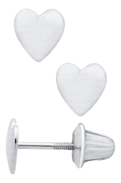 STERLING HEART EARRING