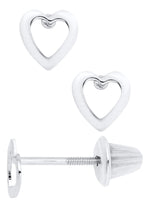 STERLING OPEN HEART EARRING