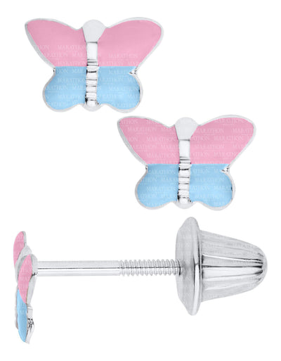 STERLING BUTTERFLY EARRING