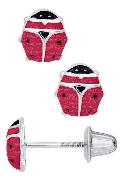 STERLING LADYBUG EARRINGS