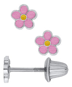 CHILDS PNK-YLW FLOWER EAR’G