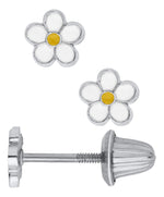 CHILDS WHT-YLW FLOWER EAR