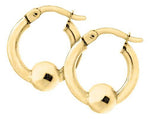 CAPE COD 14K BEAD 15MM HOOP