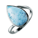 sterling silver larimar ring