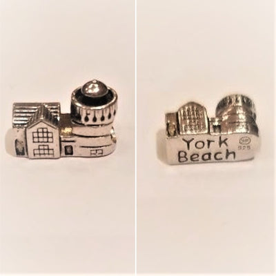 sterling silver york beach nubble light bead